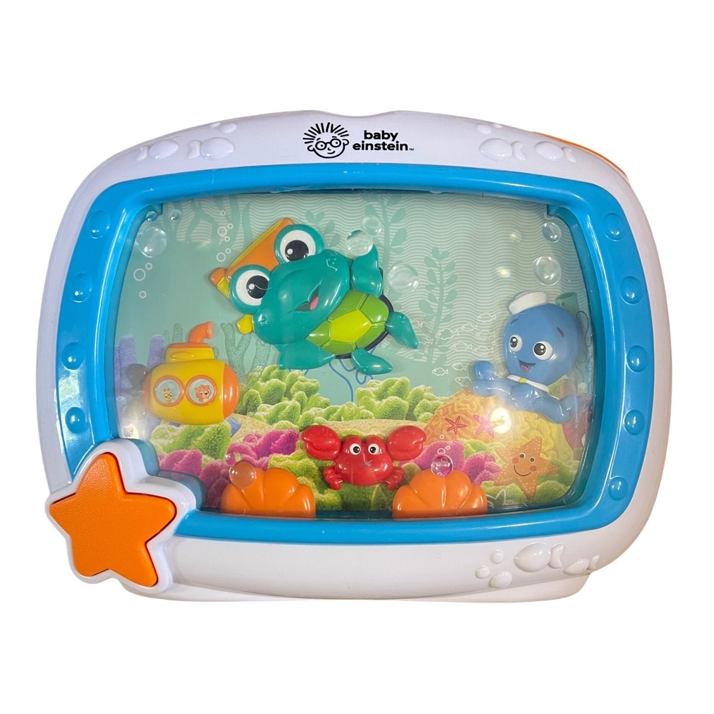 Baby Einstein Sea Dreams Sleep Soother Music Crib Toy Fish Tank Aquarium Works